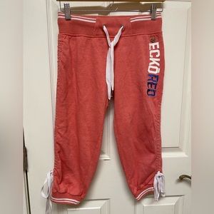 Beautiful womens Ecko red cropped sweatpants size S, great condition